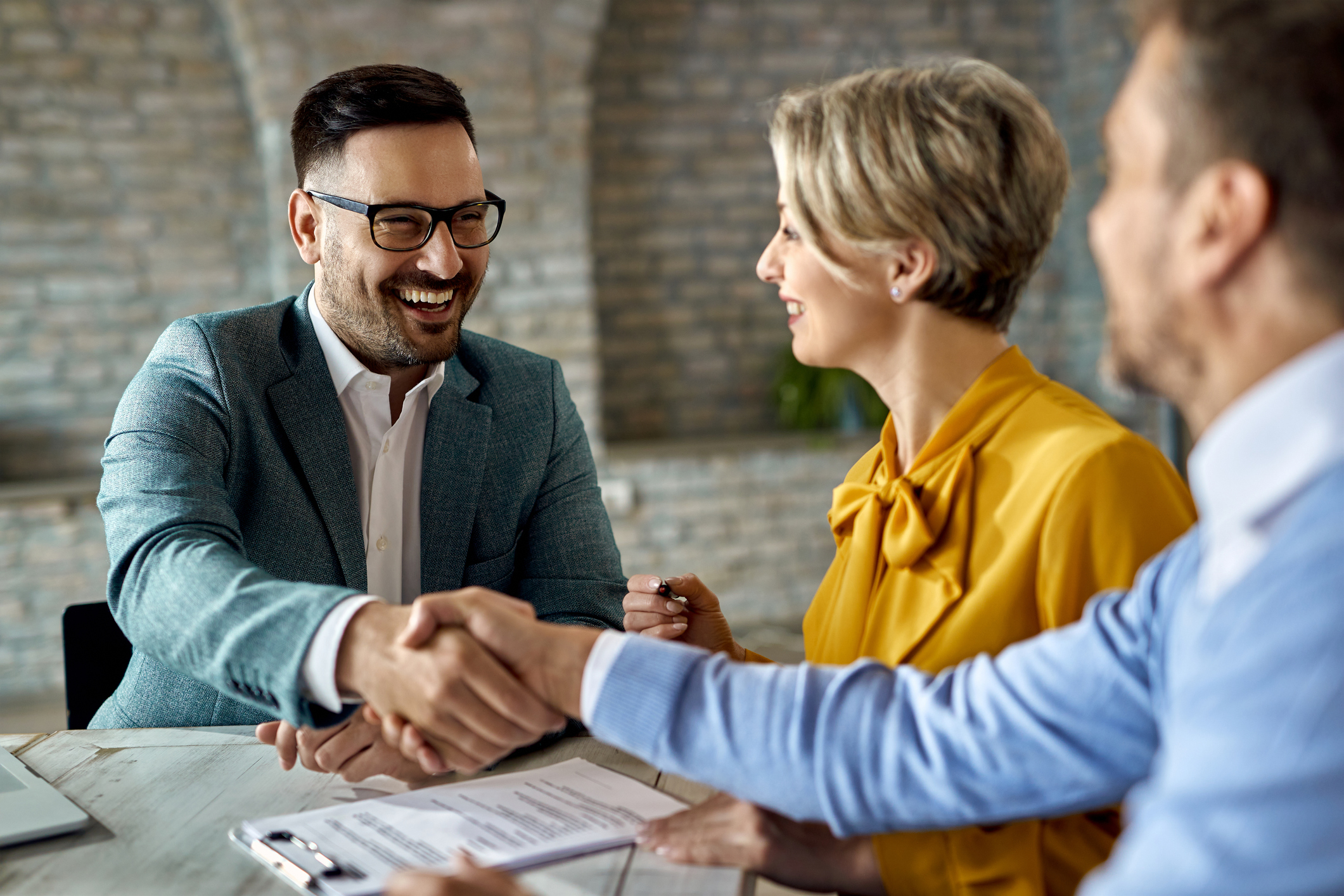 Business men shaking hands